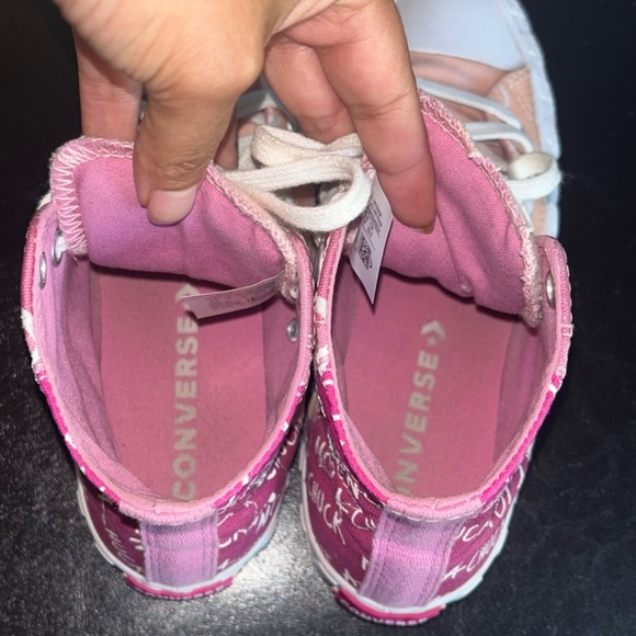 Converse ‘Not a Chuck’ Pink Two Tone High Top Sneakers - Picture 11 of 13